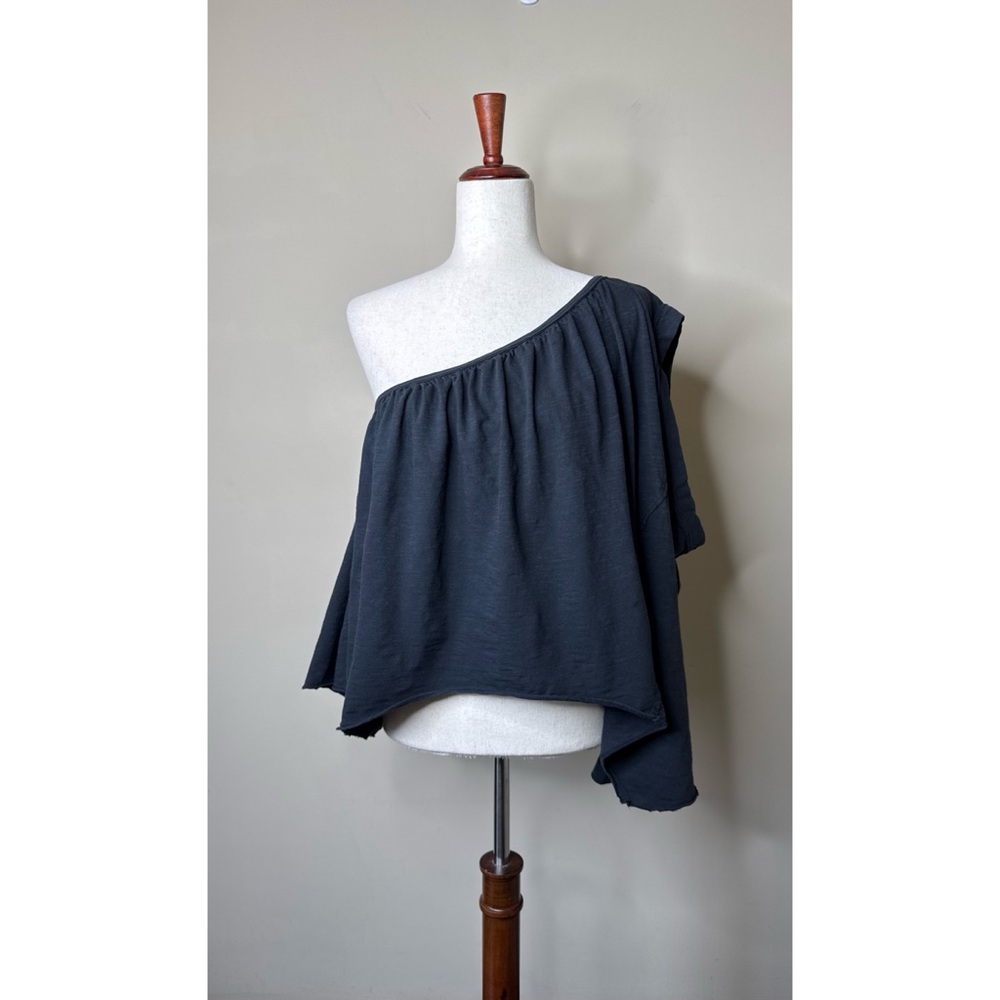 We The Free One-Shoulder Black Top